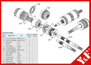 Купить Землечерпалка NVK45 Кавасакии/насос DNB гидровлический разделяют высокие давление и длинную жизнь online manufacture