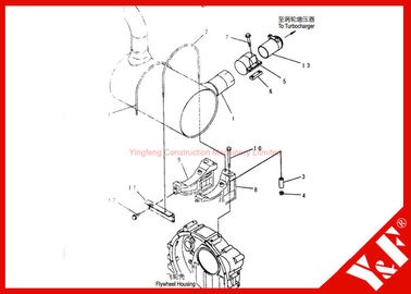 Купить Землечерпалка KOMATSU разделяет плиту струбцины 6210-11-5232 U-Болта 6210-11-5232 шумоглушителя 6738-11-5940 Pc200-7 6738-11-5510 online manufacture