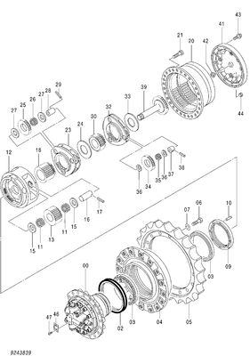 1032486 частей ZX200 ZX240-3 ZX240-3-HCMC ZX240-3G ZX240-5G Хитачи несущей