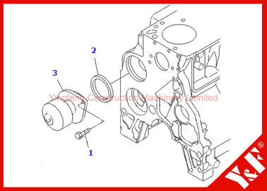 Малошумная землечерпалка разделяет Assy 6735-61-1501 6735-61-1502 водяной помпы